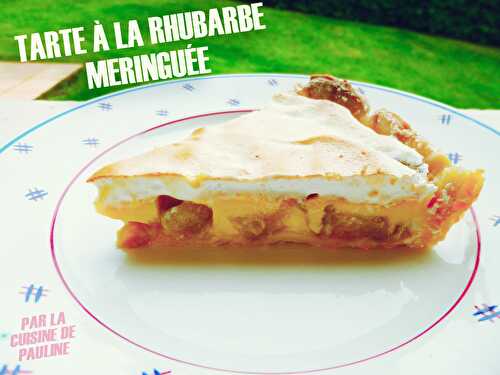 Tarte rhubarbe meringuée