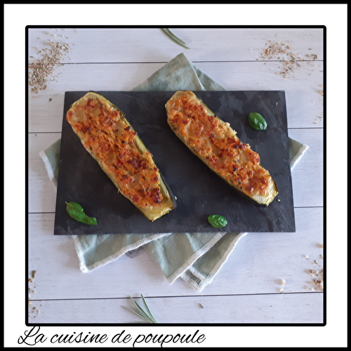 Courgettes farcies au chorizo et mozzarella