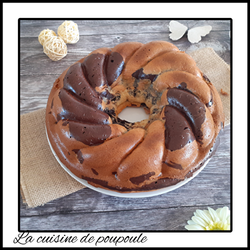 Couronne marbrée chocolat vanille