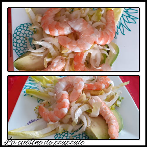 Endives à l’avocat et aux crevettes