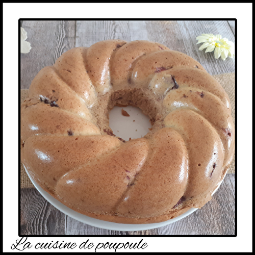 Gâteau du matin fraises amandes