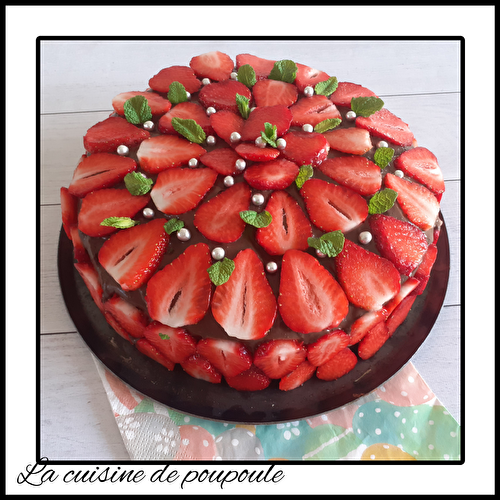 Gâteau fraise chocolat