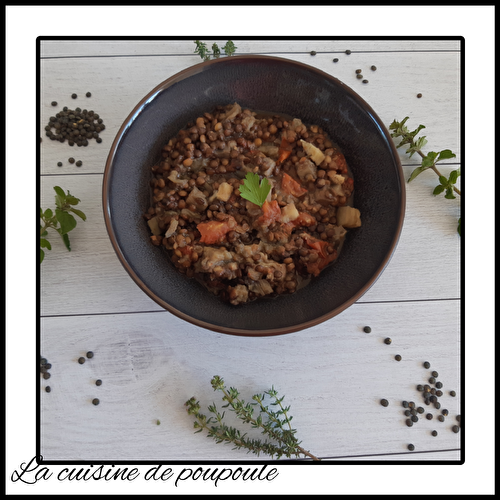 Lentilles à l’Aubergine et tomates