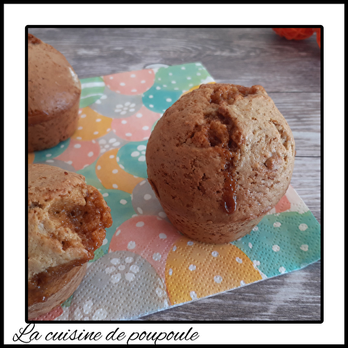 Muffin au coeur coulant au caramel au beurre salé