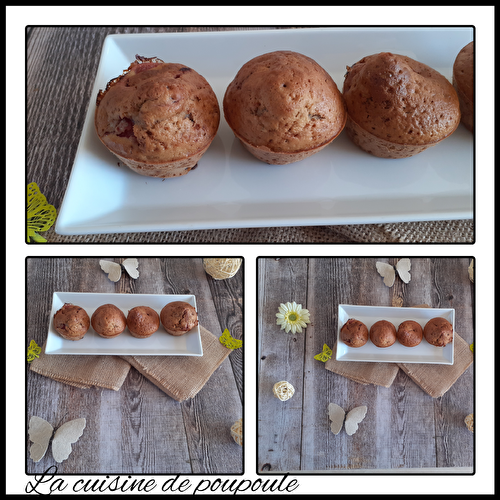 Muffins aux fraises sans beurre