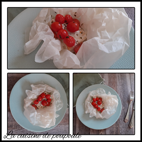 Papillotes de cabillaud aux tomates cerise