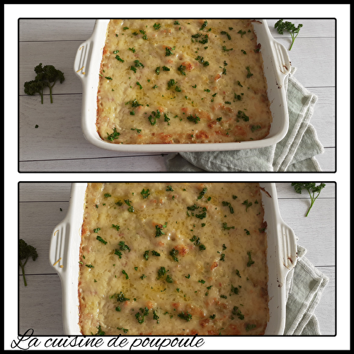 Parmentier jambon & poireaux