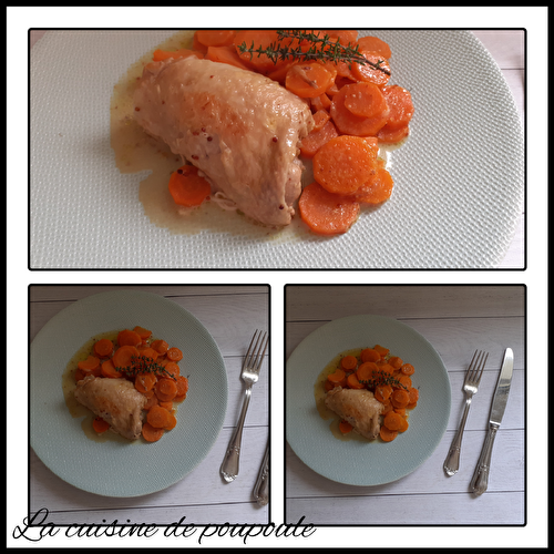 Poulet à la moutarde et aux carottes