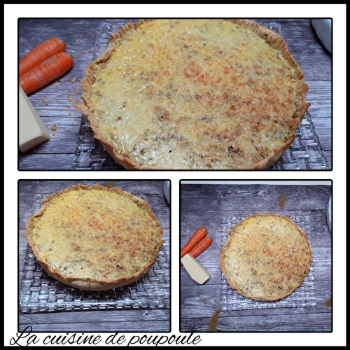 Quiche carotte viande hachés et comté