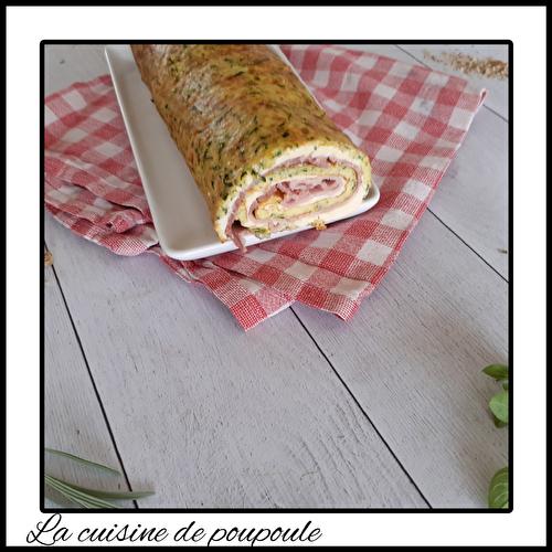 Roulé à la courgette et jambon