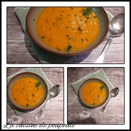 Soupe carottes, citron et coriandre