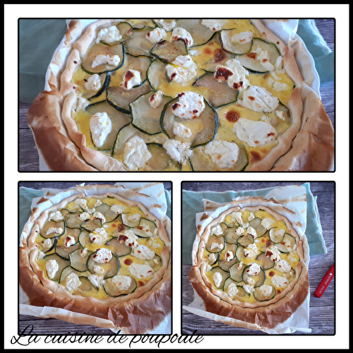 TARTE AUX COURGETTES ET AU CROTTIN DE CHAVIGNOL