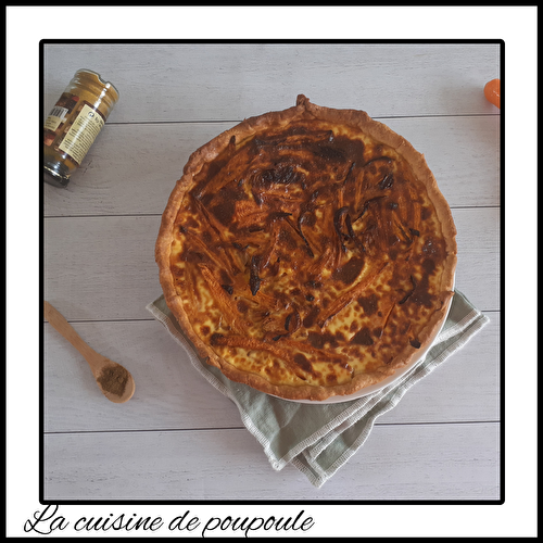 Tarte carottes, cumin, harissa et coriandre