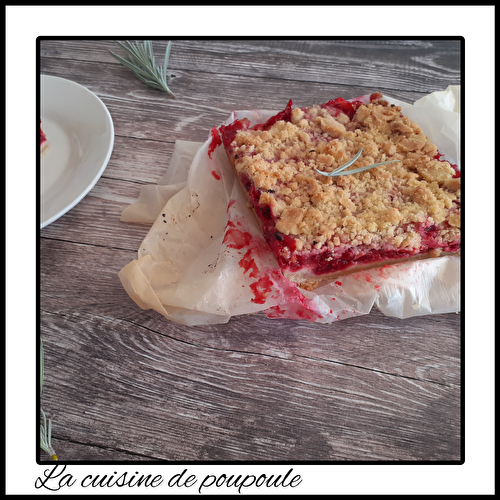 Crumble aux framboises