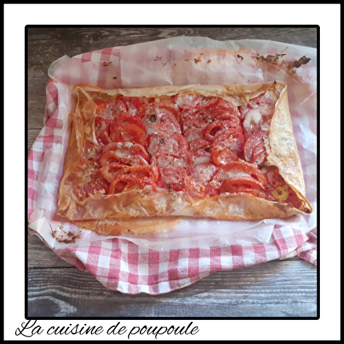 Tarte aux tomates sur feuilles filo