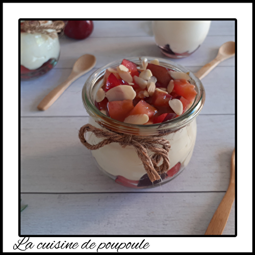 Verrine prunes et caramel au beurre salé