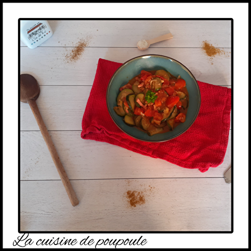 Poêlée de courgettes tomates aux épices