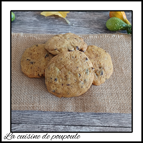 COOKIES À LA CITROUILLE ET AUX PÉPITES DE CHOCOLAT (PUMPKIN COOKIES)