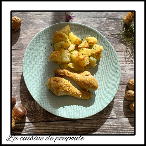 Cuisses de poulet et pommes de terre crousti-fondantes