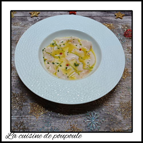 Carpaccio de St Jacques au citron vert