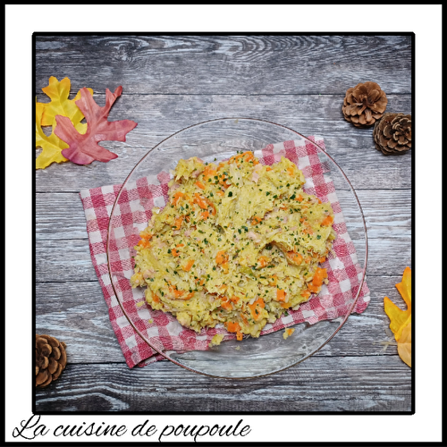 Chou vert aux lardons et carottes