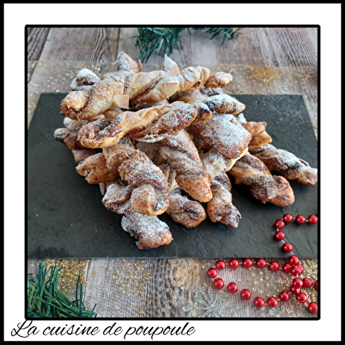 Flûtes chocolat, amandes et cannelle