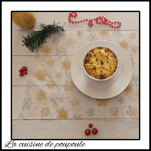 Gratin de boudin blanc de Rethel au Chaource et Moutarde à l’ancienne