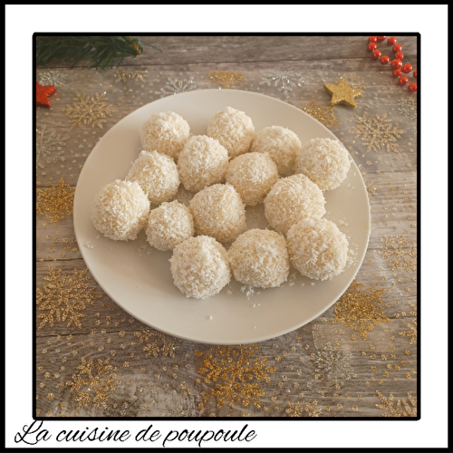 Truffes chocolat blanc noix de coco 