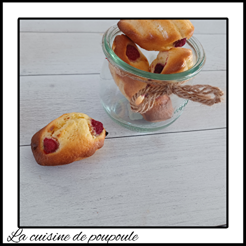 Madeleines au citron vert et framboise by Cyril Lignac