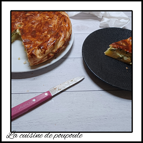 Tourte aux pommes de terre et petits pois