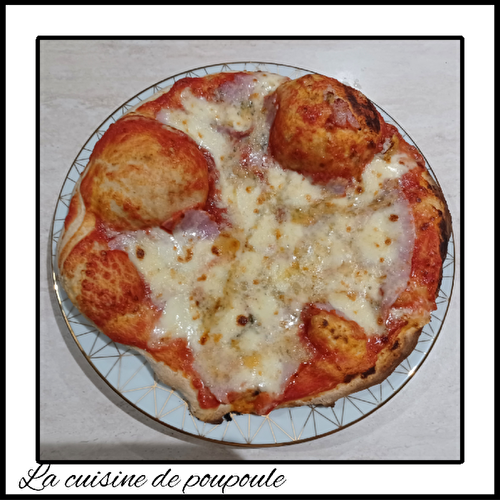 Pizza (Italienne), jambon de parme, gorgonzola, parmesan et mozzarella au four à pizza OONI