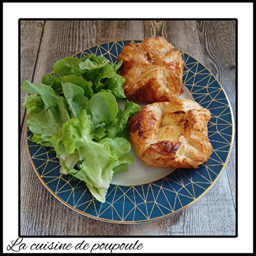 Feuilletés chèvre miel & salade