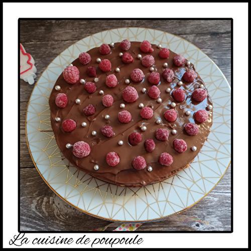 Gâteau au yaourt framboises et pâte à tartiner