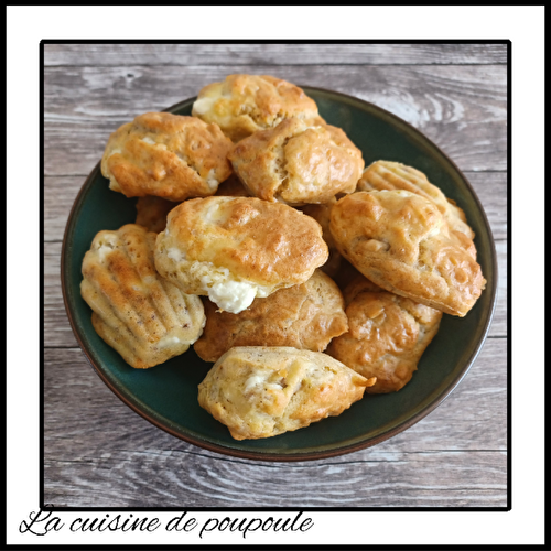 Madeleines chèvre aux noix et miel