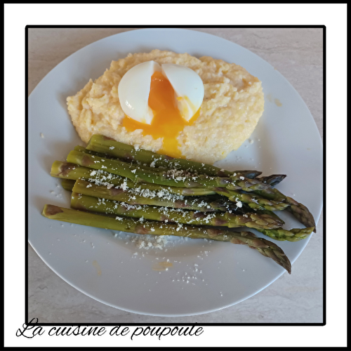 Polenta, œufs & asperges grillées