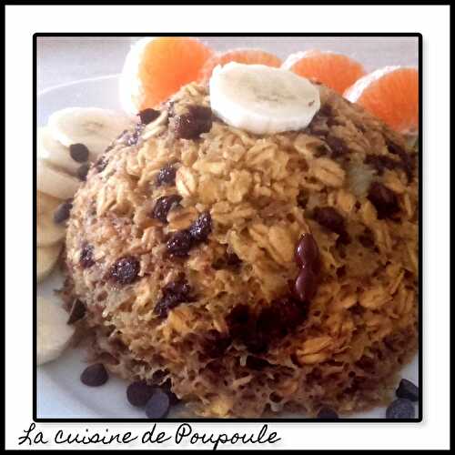 Bowl cake chocolat fruits