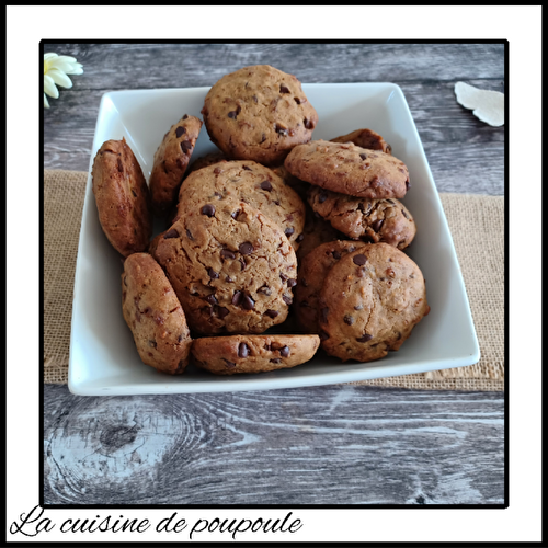 COOKIES AU CHOCOLAT ET À LA PURÉE DE NOISETTE