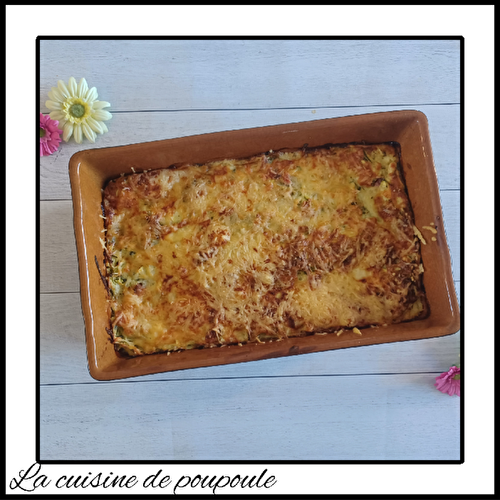 Gratin de courgettes aux lardons et fromage 