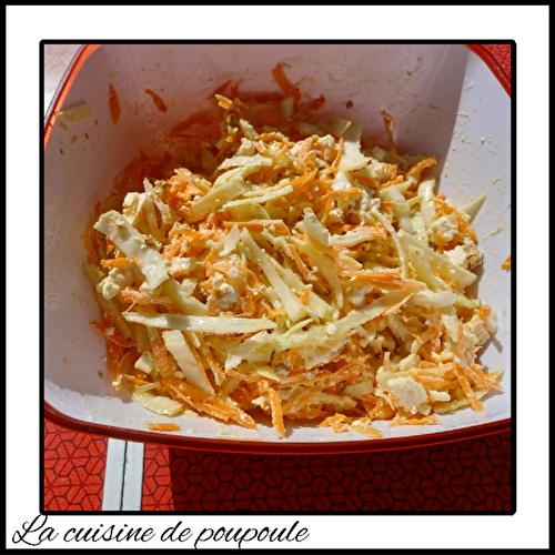 Coleslaw à la feta et noix