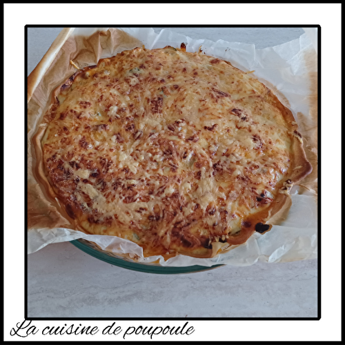 Pizza façon tarte aux courgettes