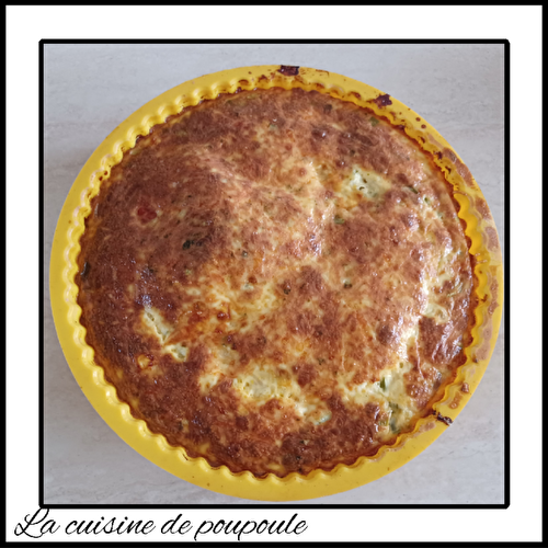 Quiche sans pâte jambon, fromage et légumes