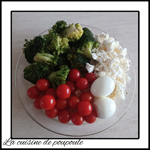 Salade boulgour, brocolis et œuf mollet