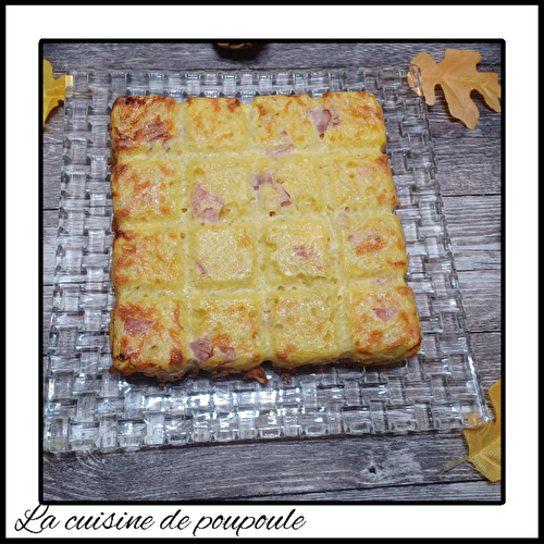 Gâteau de pommes de terre au jambon et Kiri