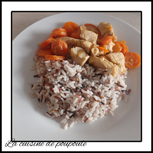 Sauté de poulet aux carottes et sauce soja