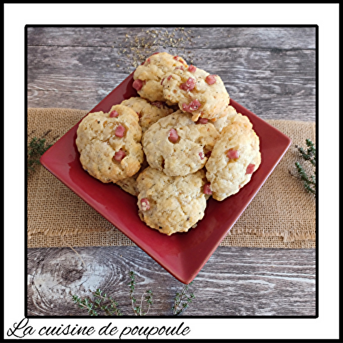 Cookies salé comté, tome de Savoie et jambon