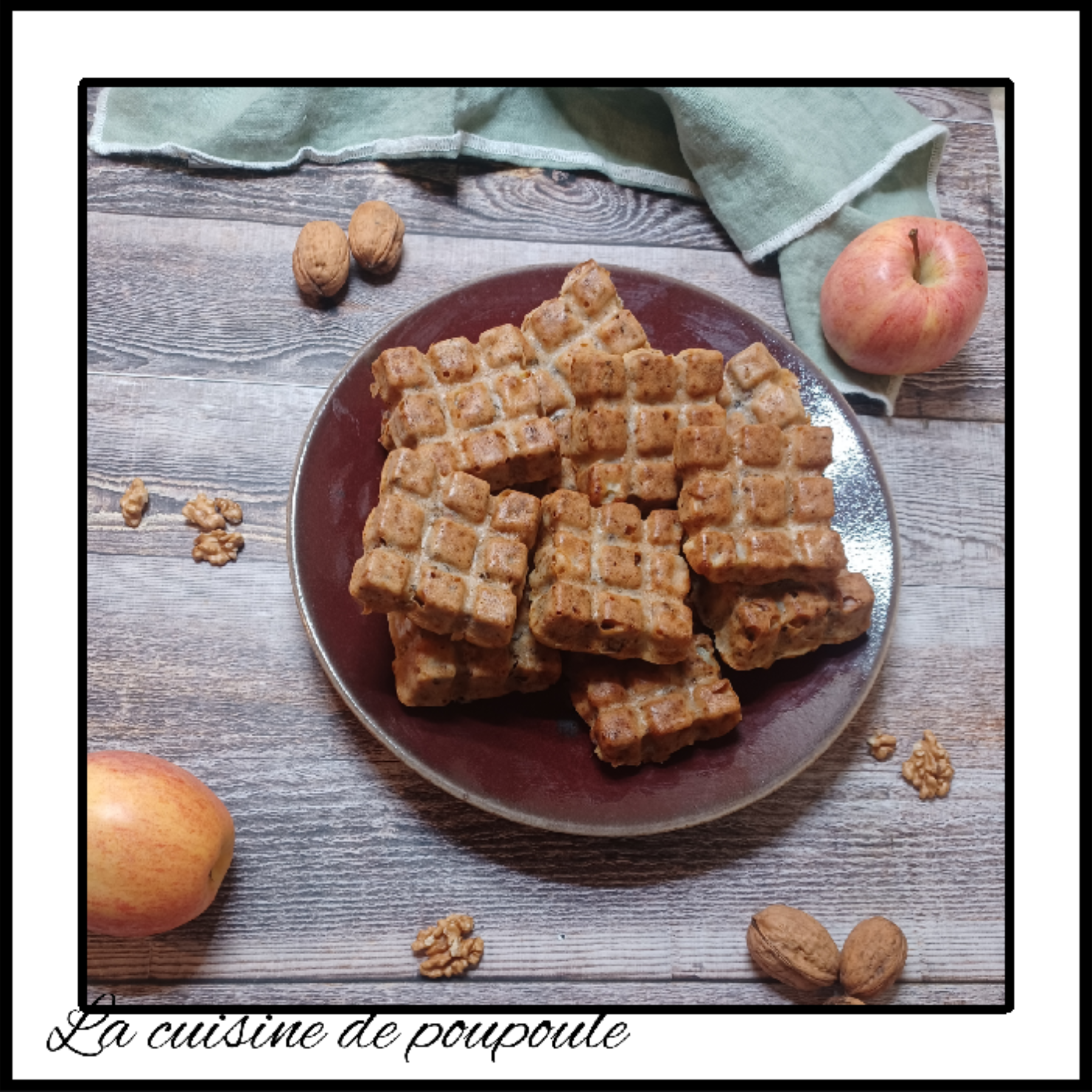 Gâteau aux pommes et noix