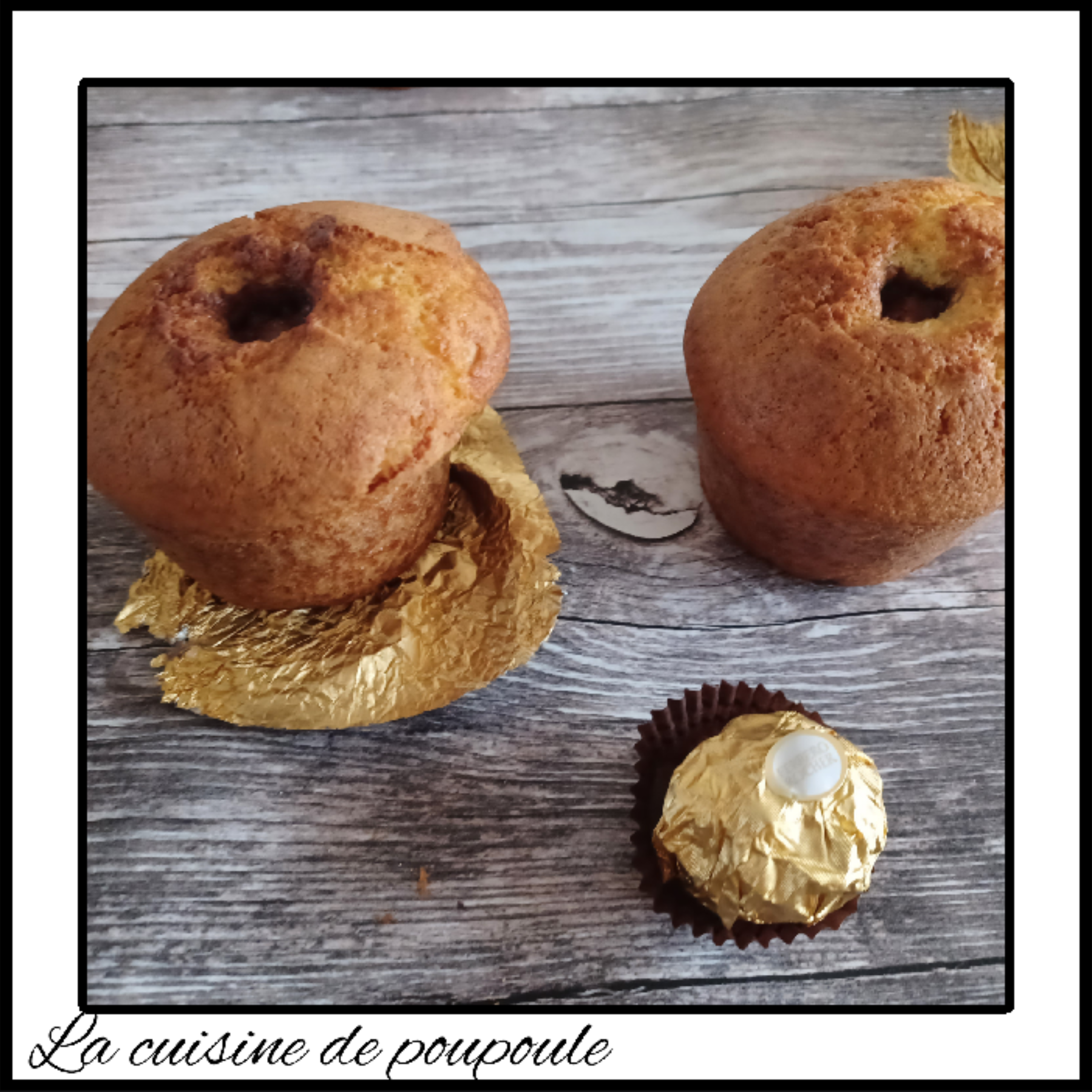 Muffins aux Ferrero Rocher