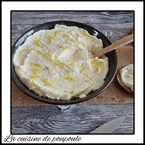 Tartinade de chou fleur au citron et huile d’olive