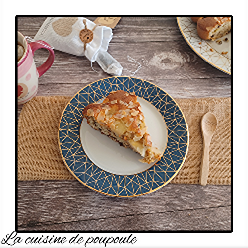 Gâteau moelleux poires amandes et chocolat