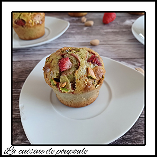 Muffin pistache et fraises